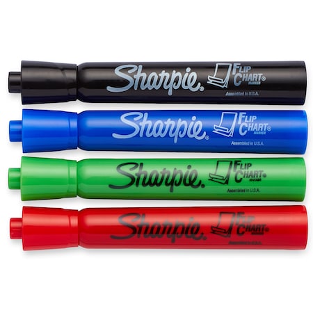 Sharpie Sharpie Flip Chart Markers, Assorted Colors, 4 Per Pack, PK3 22474